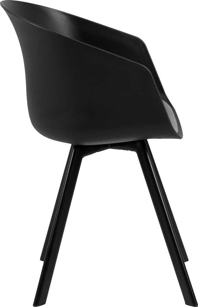 mutoni Chaise avec accoudoirs Sara noir  