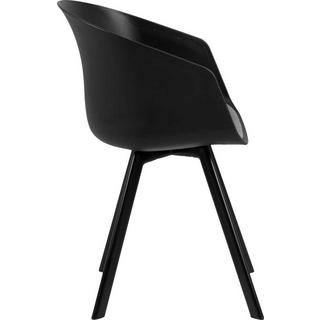 mutoni Chaise avec accoudoirs Sara noir  