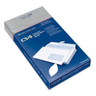 METTLER METTLER Couvert Fenster rechts C5/6 7064-80-S50 80g,hochweiss,Kleber 50 Stk.  