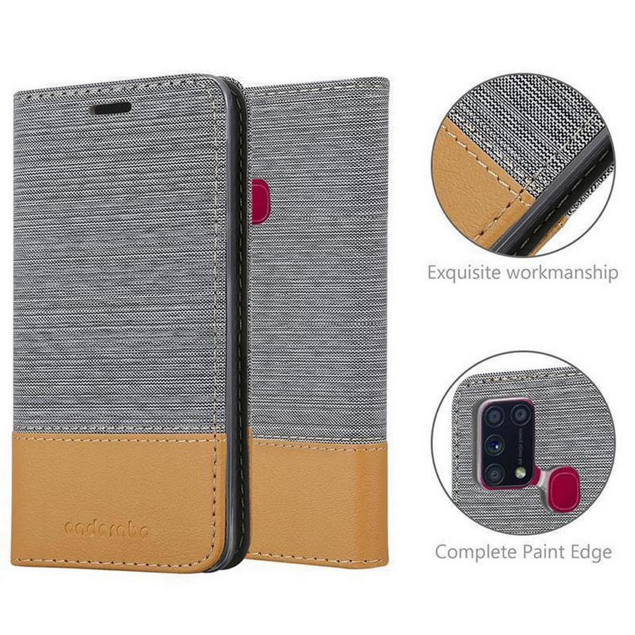 Cadorabo  Hülle für Samsung Galaxy M31 Magnetverschluss, Kartenfach 
