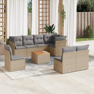 VidaXL set divano da giardino Polirattan  