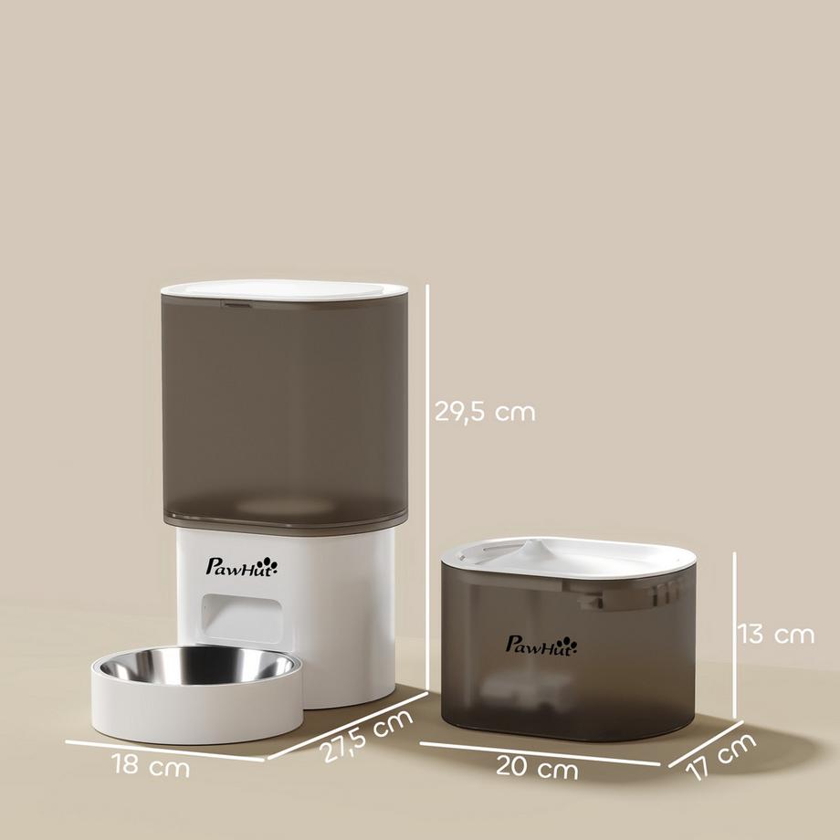 PawHut  Futter- und Trinkbrunnen-Set 