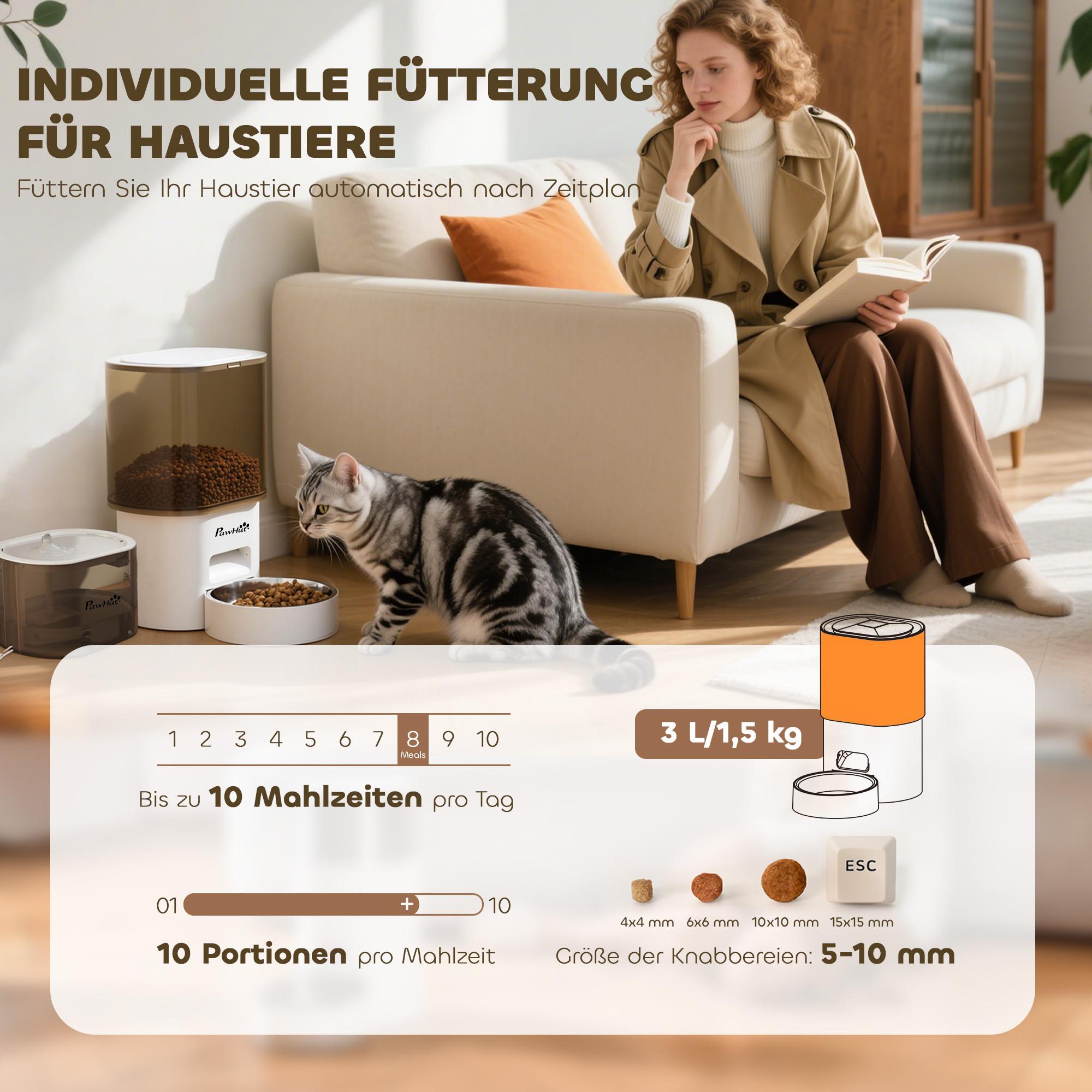 PawHut  Futter- und Trinkbrunnen-Set 