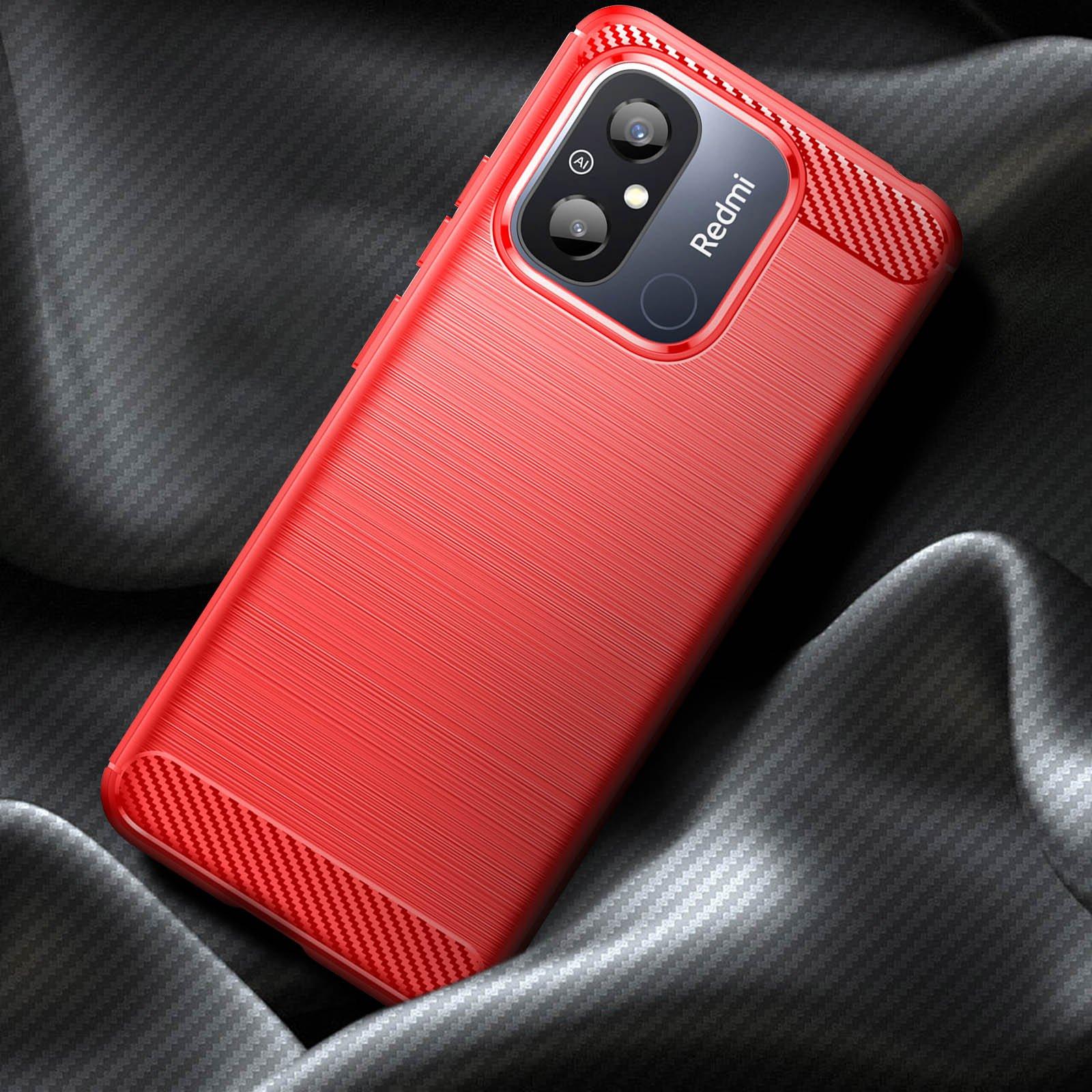 Avizar  Cover Xiaomi Redmi 12C effetto carbonio 