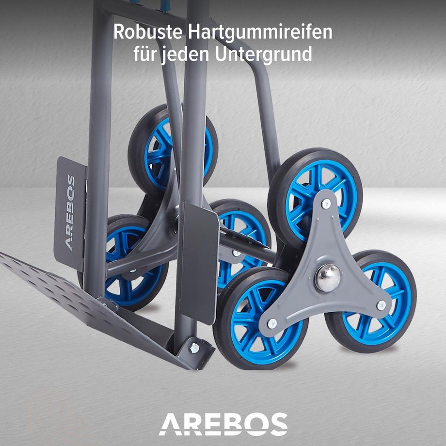 Arebos  Diable pour escaliers Diable de transport 150kg pliable 