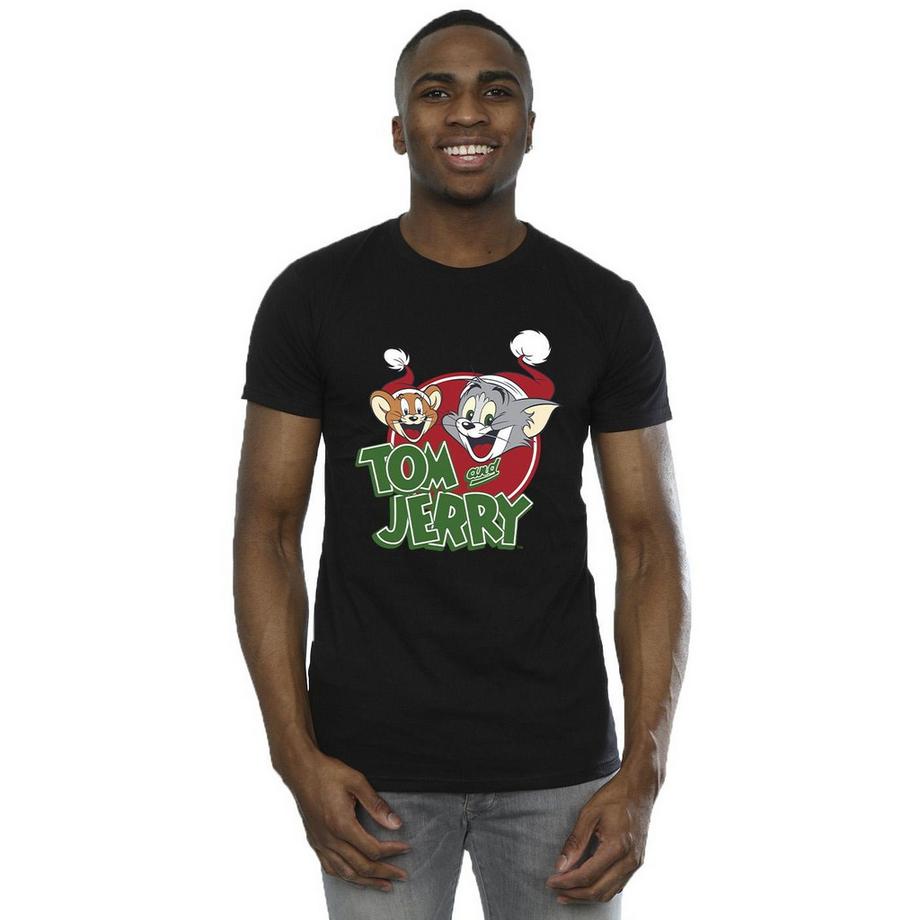 Warner Bros  T-ShirtChristmas Hat Logo 