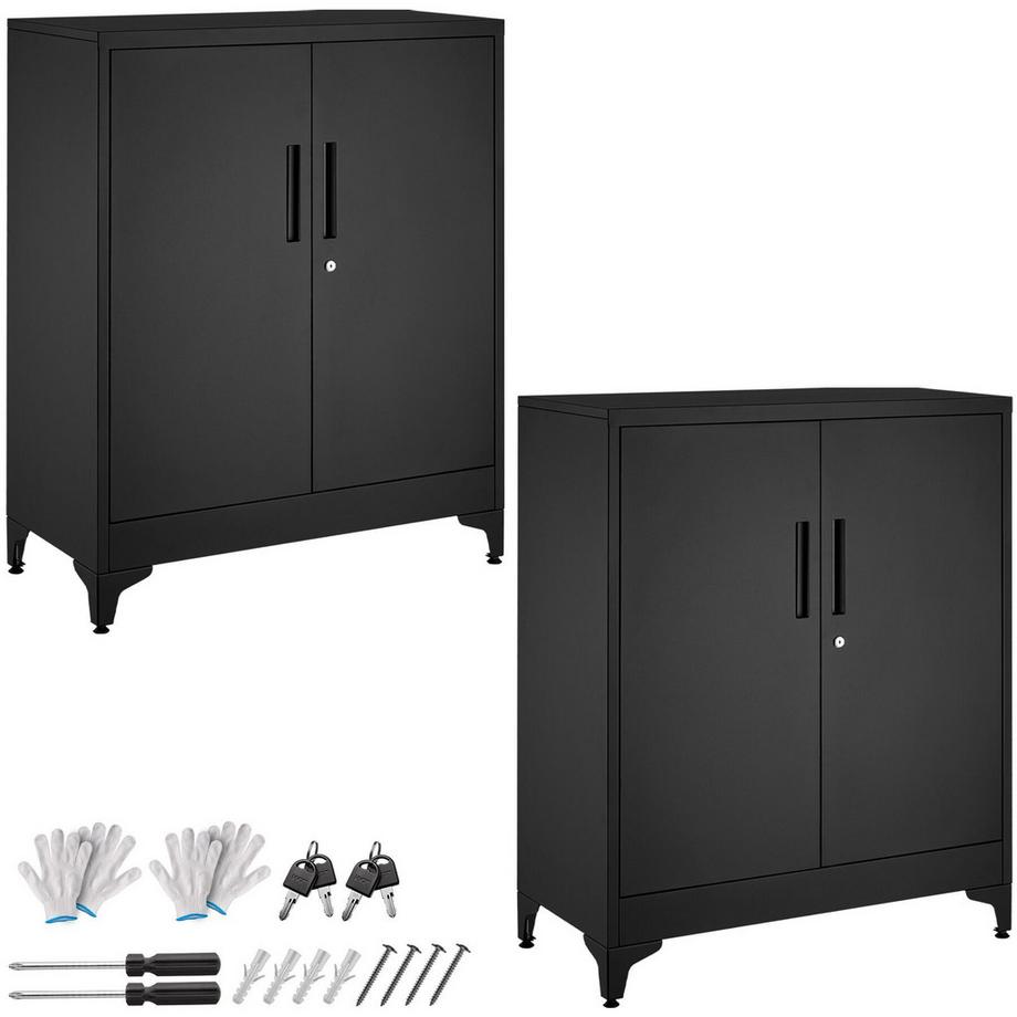 Armoire à Dossiers Blake, fermeture magnétique, verrouillable, étagères réglables, montage facile