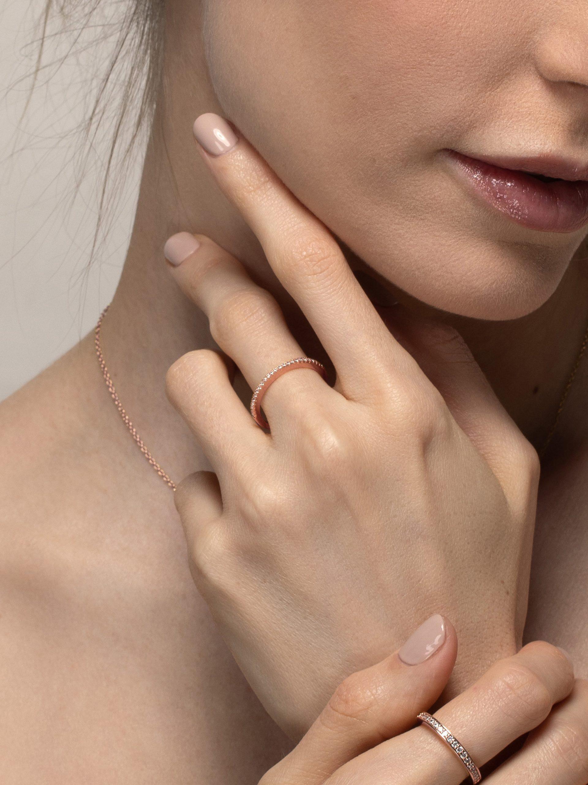 PHANTASYA  Ring mit Zirkonia 1361 Roségold 