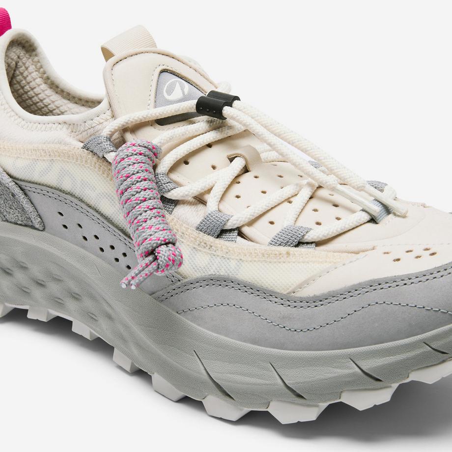 DECATHLON Wildleder Sneakers Sneakers aus Leder MTC-X, Lifetech, Weiss/Grau/Rosa 