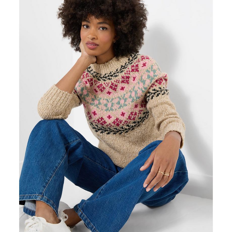 Joe Browns Trinnie Pullover mit floralem Norwegermuster  