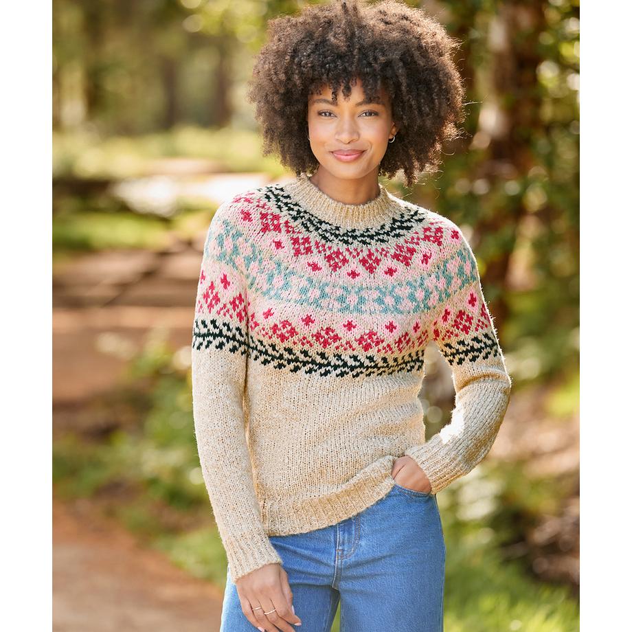 Joe Browns Trinnie Pullover mit floralem Norwegermuster  