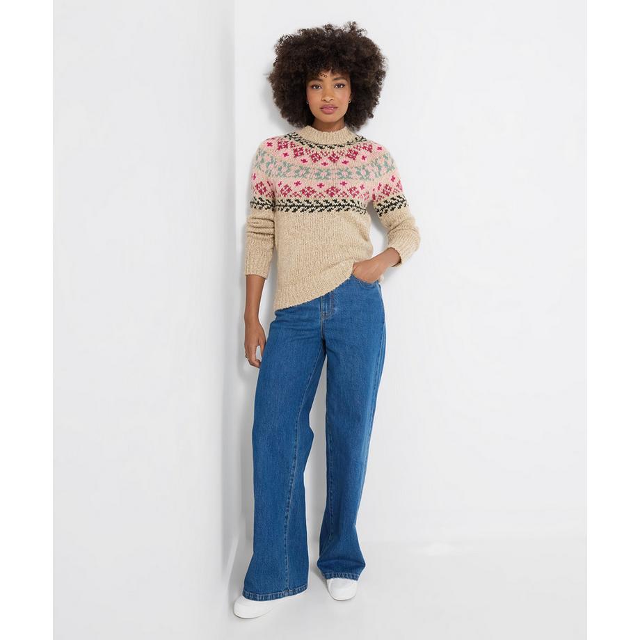 Joe Browns Trinnie Pullover mit floralem Norwegermuster  