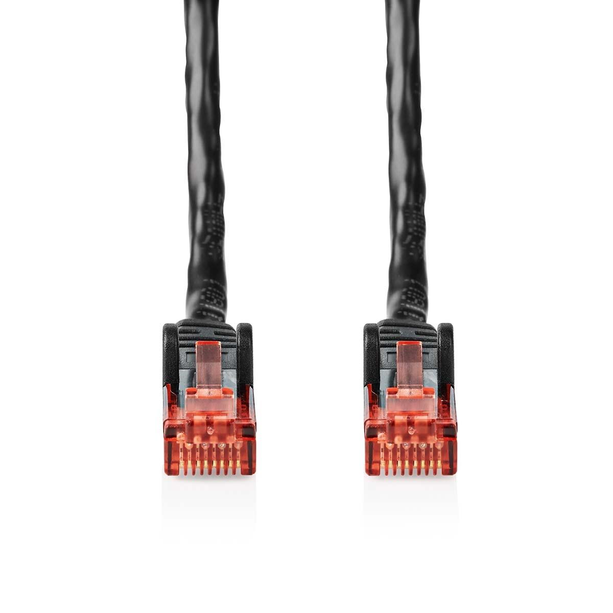 Nedis  Câble réseau CAT6 | RJ45 mâle | RJ45 mâle | U/UTP | 50.0 m | Extérieur | Rond | PE | Noir | Label 