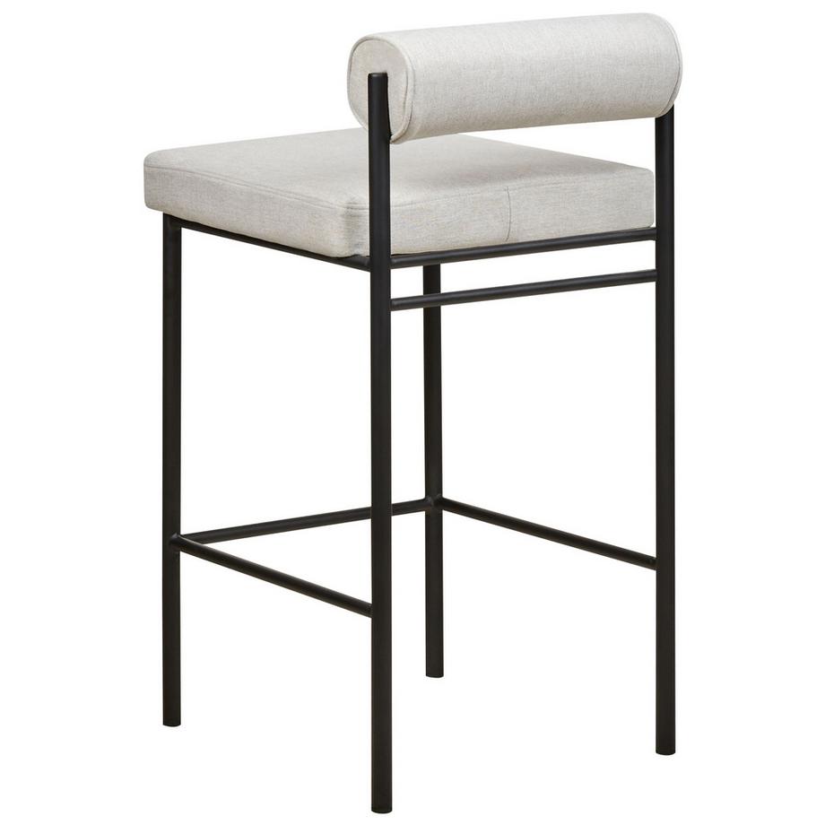 Beliani Set mit 2 Barstühlen aus Stoff Modern AMAYA  