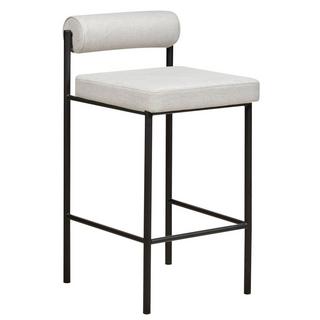 Beliani Lot de 2 chaises de bar en Polyester Moderne AMAYA  