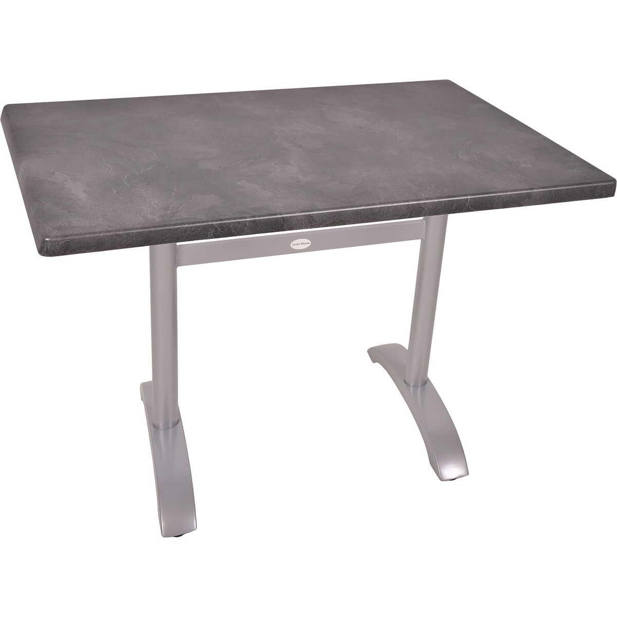 mutoni pleasure Bistrotisch Dark Slate Pamir silber 110x70  