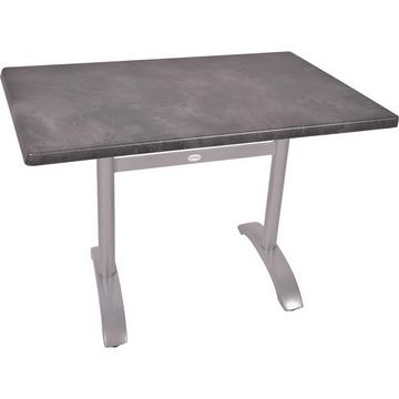 Bistrotisch Dark Slate Pamir silber 110x70