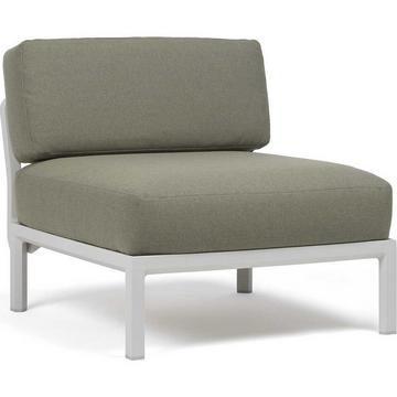Élément central de salon de jardin Maximo blanc-gris vert