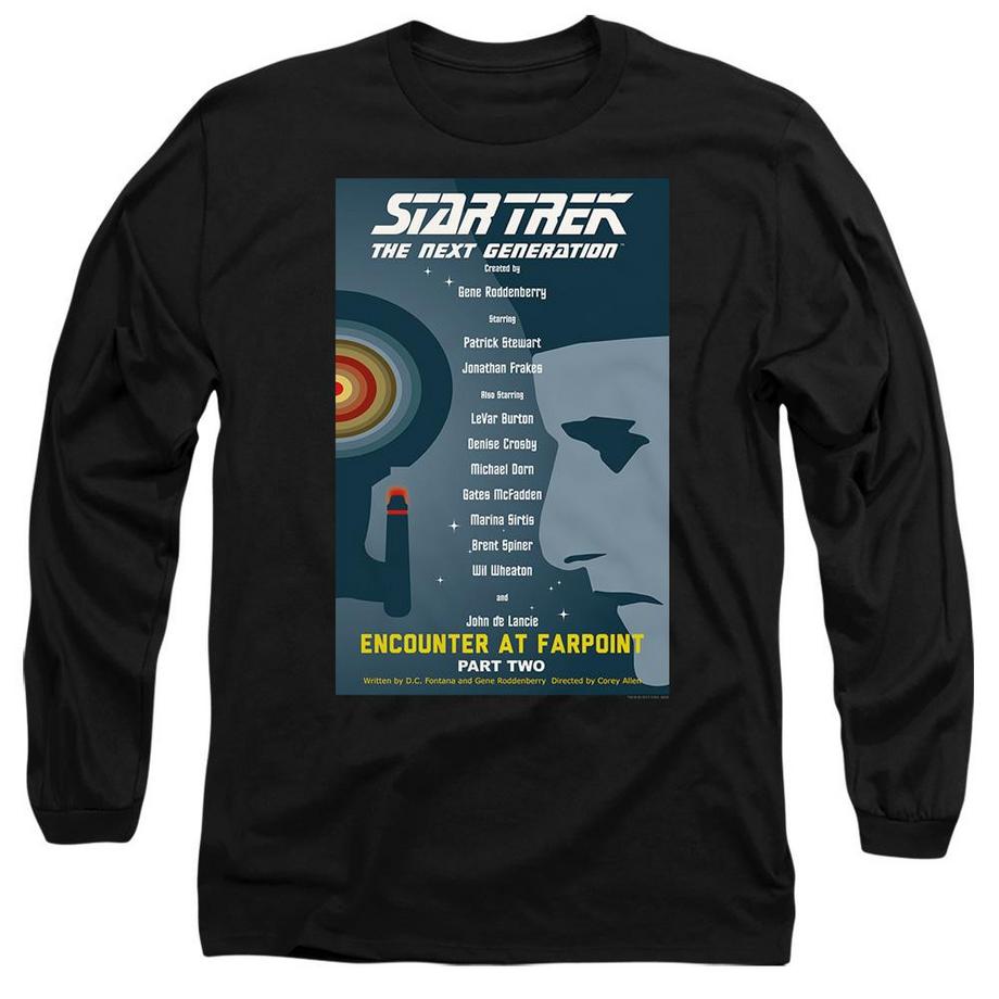 Star Trek Star Trek The Next Generation Stagione 1 Episodio 2 T-Shirt Maniche Lunghe  