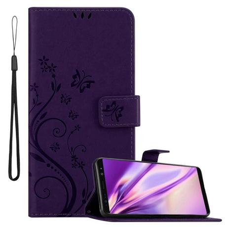 Cadorabo  Housse compatible avec Samsung Galaxy NOTE 8 - Coque de protection au design floral avec fermeture magnétique, fonction de support et emplacements pour cartes 