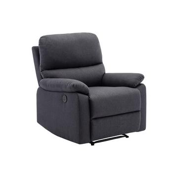 Fauteuil relax électrique en tissu gris anthracite LUNANO