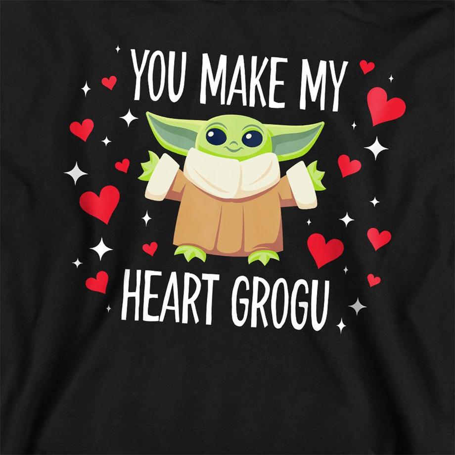 STAR WARS  You Make My Heart Felpa Con Cappuccio Grogu 