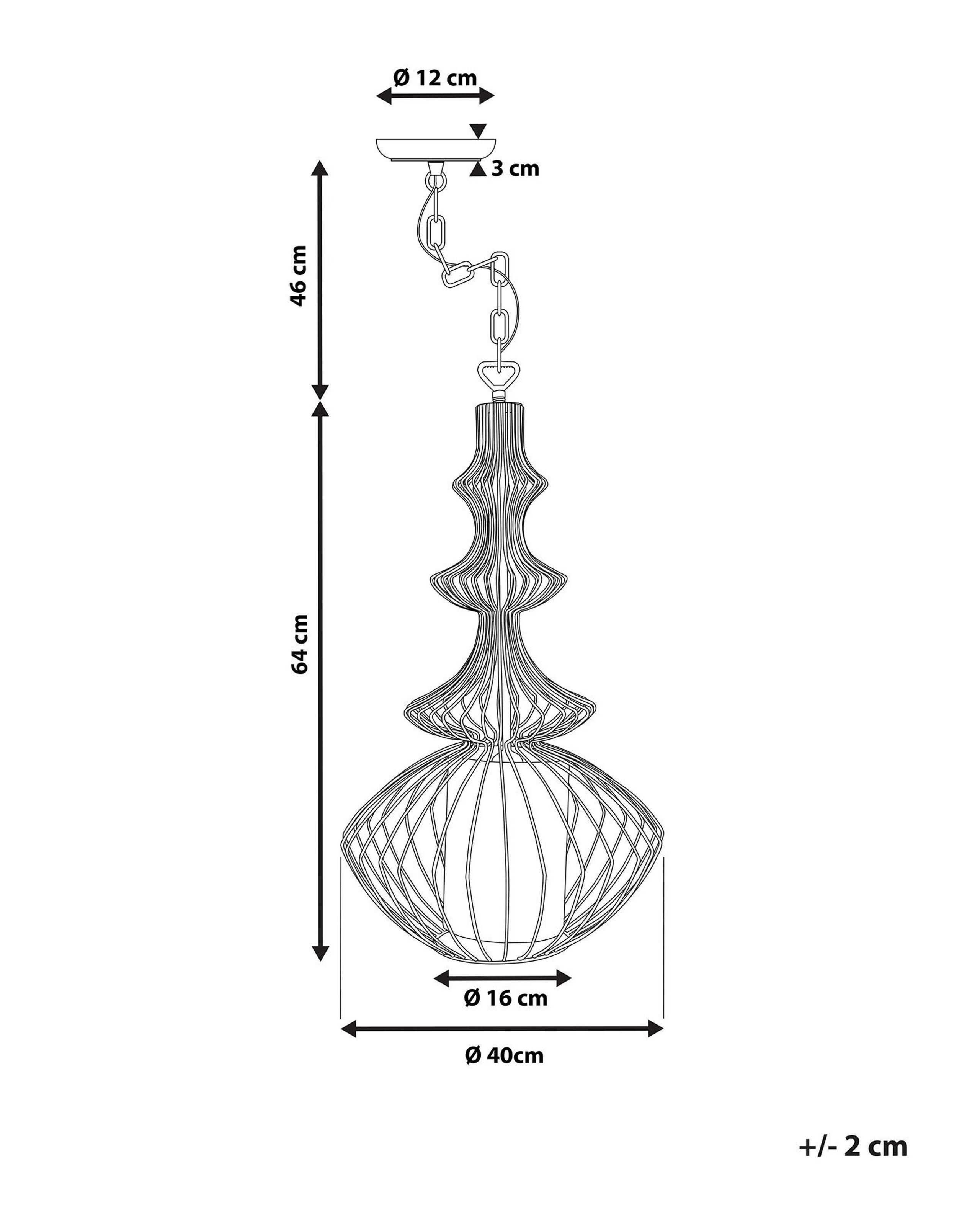 Beliani Lampadario en Metallo Industriale KOLVA  