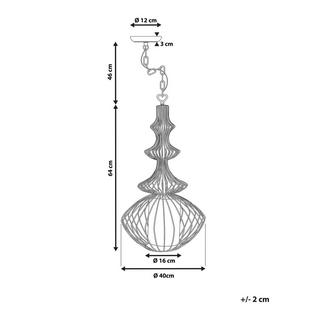 Beliani Lampadario en Metallo Industriale KOLVA  