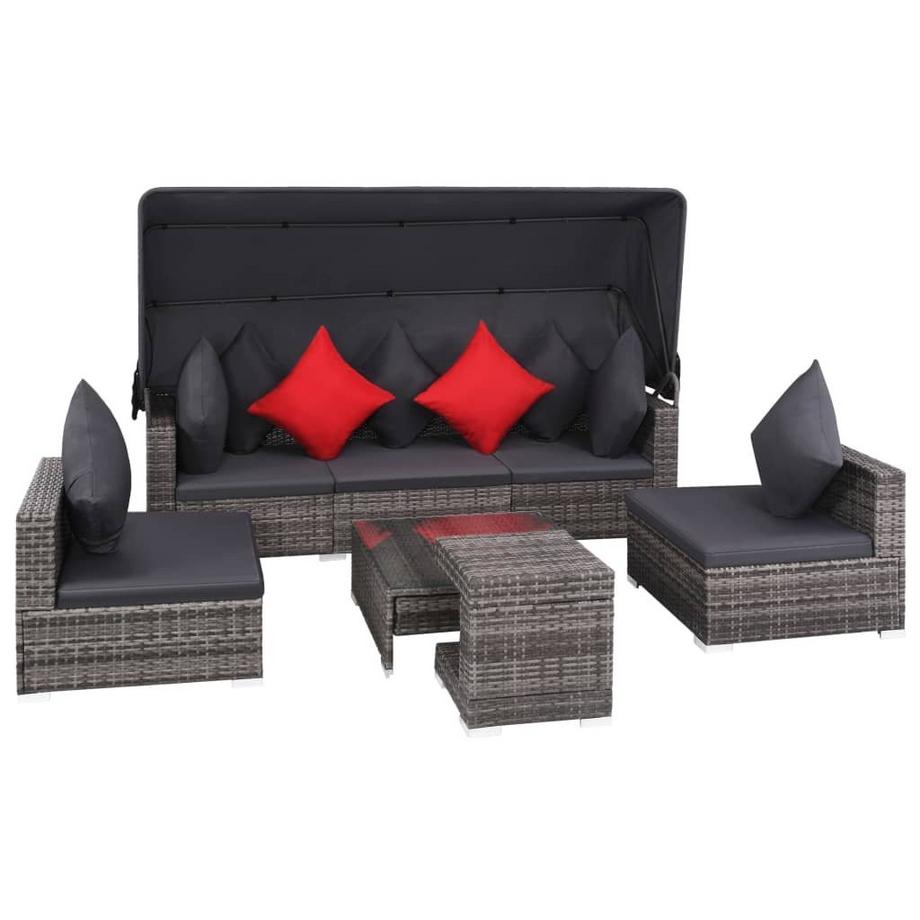 Garten-sofagarnitur poly-rattan