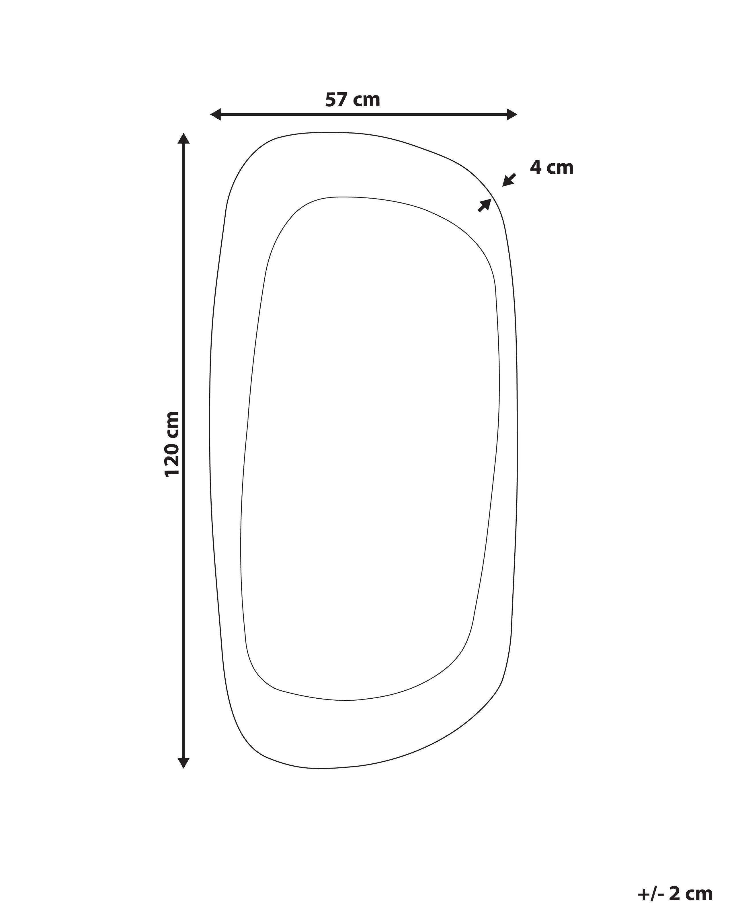 Beliani Specchio en Legno di caucciù Retrò TRIZAY  