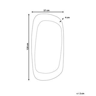 Beliani Specchio en Legno di caucciù Retrò TRIZAY  