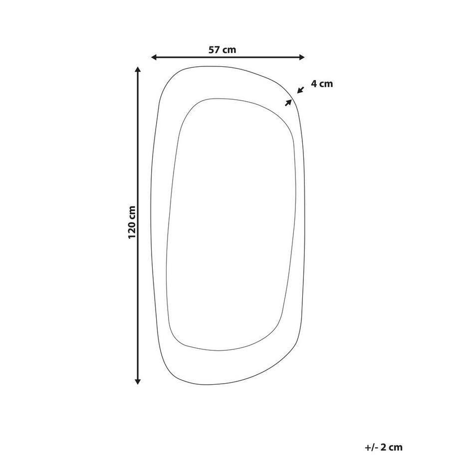 Beliani Miroir en Bois d\'hévéa Rétro TRIZAY  