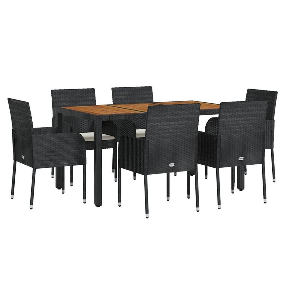 VidaXL Ensemble de salle à manger de jardin rotin synthétique  