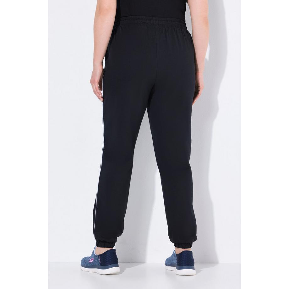 Ulla Popken  Pantalon de jogging, taille et bas de jambe élastiques, passepoil sur les côtés 