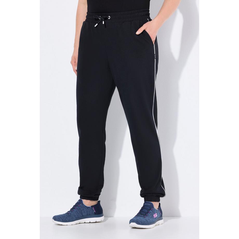 Ulla Popken  Pantalon de jogging, taille et bas de jambe élastiques, passepoil sur les côtés 