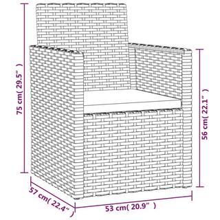 VidaXL Gartensessel poly-rattan  