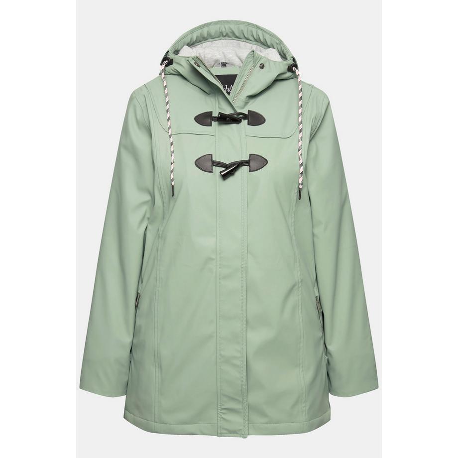 Ulla Popken Veste de pluie HYPRAR avec boutons brandebourg et capuche  