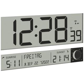 TFA Dostmann Horloge radiopilotée numérique XL avec lever de soleil et coucher de soleil  