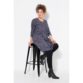 Ulla Popken  Longshirt, Punkte, A-Linie, Rundhals, 3/4-Arm 