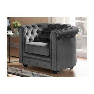 Vente-unique Couchgarnitur 3+1 CHESTERFIELD Samt  