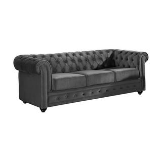 Vente-unique Couchgarnitur 3+1 CHESTERFIELD Samt  