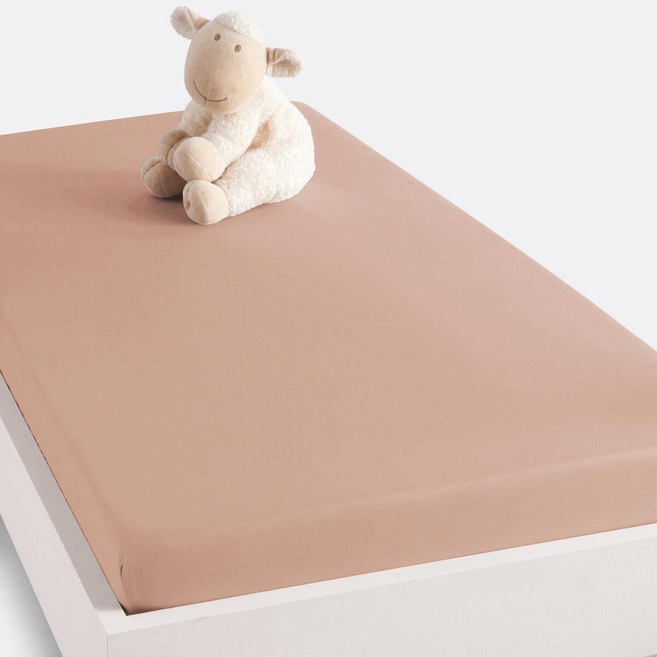 Drap housse enfant uni en polycoton