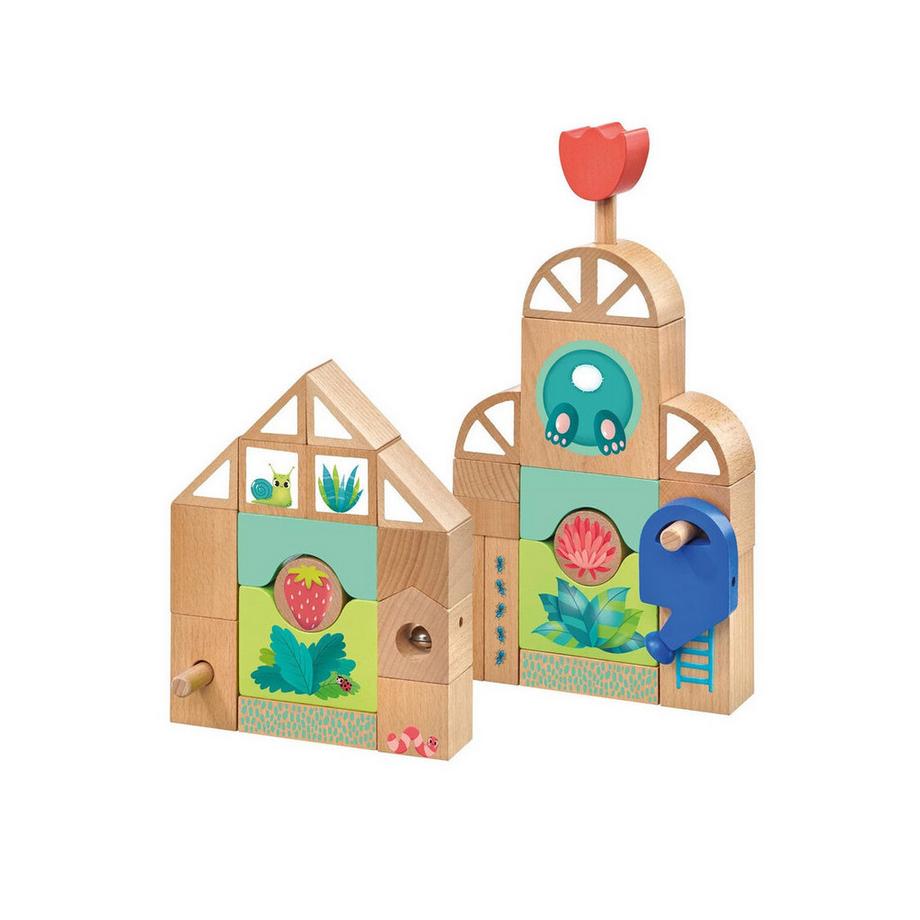 SELECTA  Holzbausteine Gewächshäuser (34Teile) 