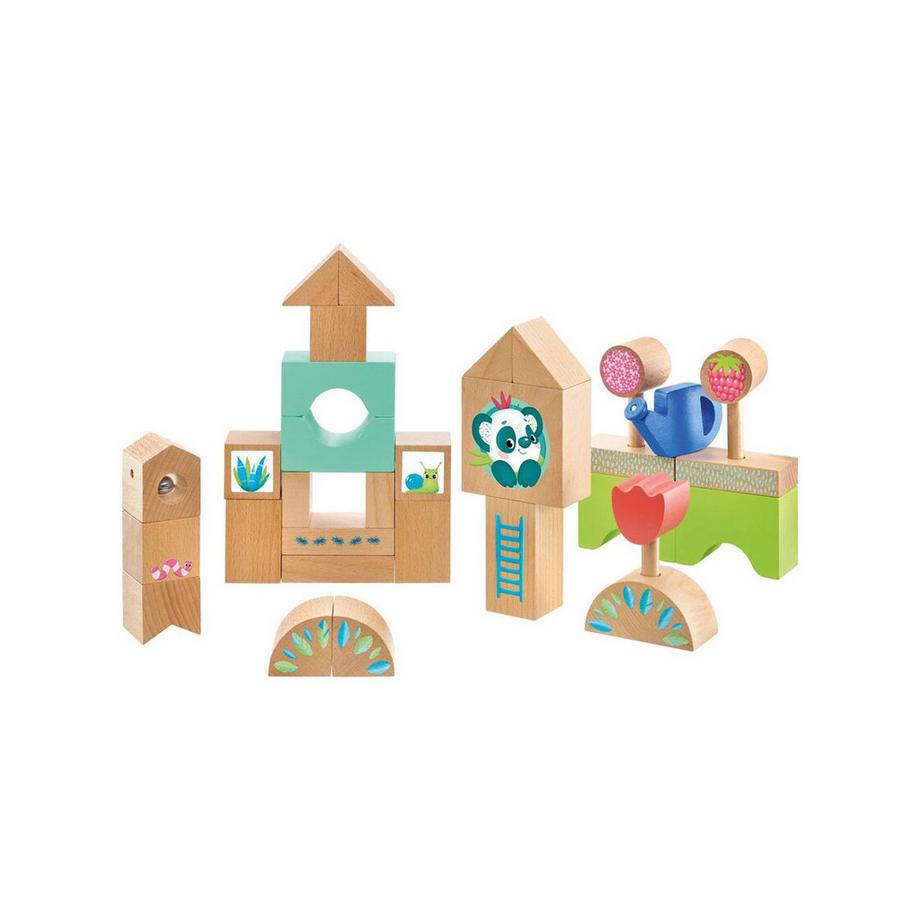 SELECTA  Holzbausteine Gewächshäuser (34Teile) 