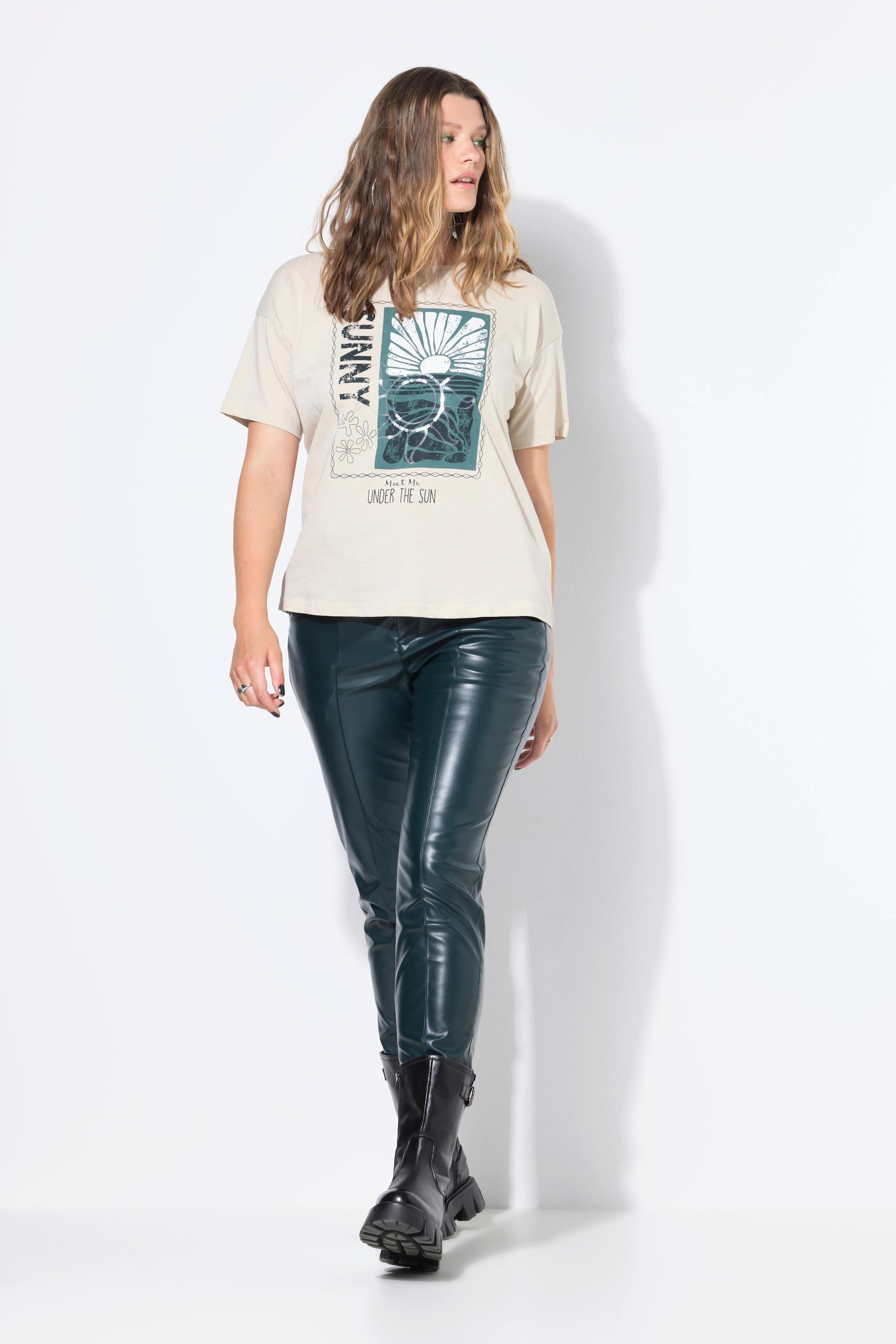 Studio Untold Fakeleder Mom Shape Biese Hose  