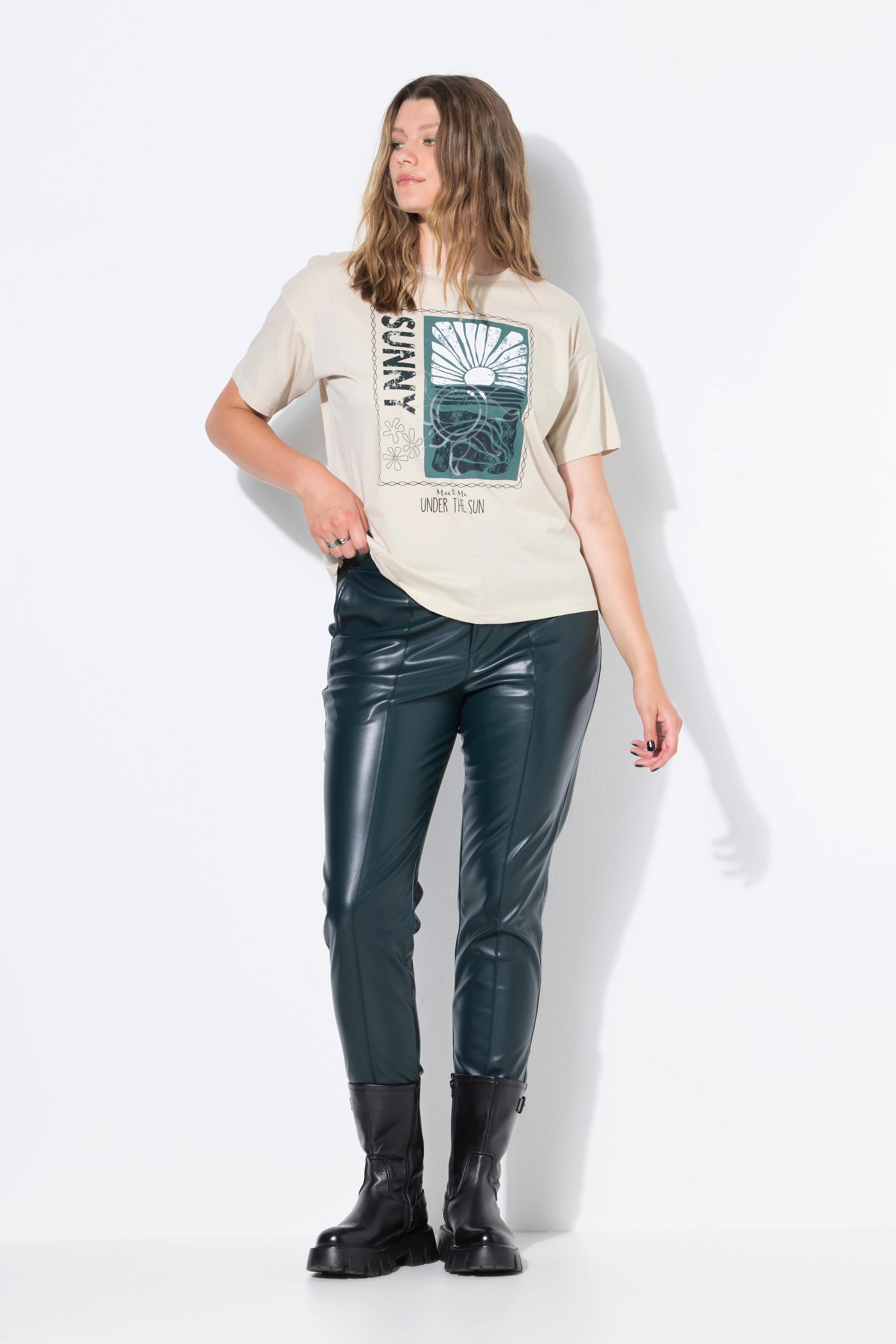 Studio Untold Fakeleder Mom Shape Biese Hose  