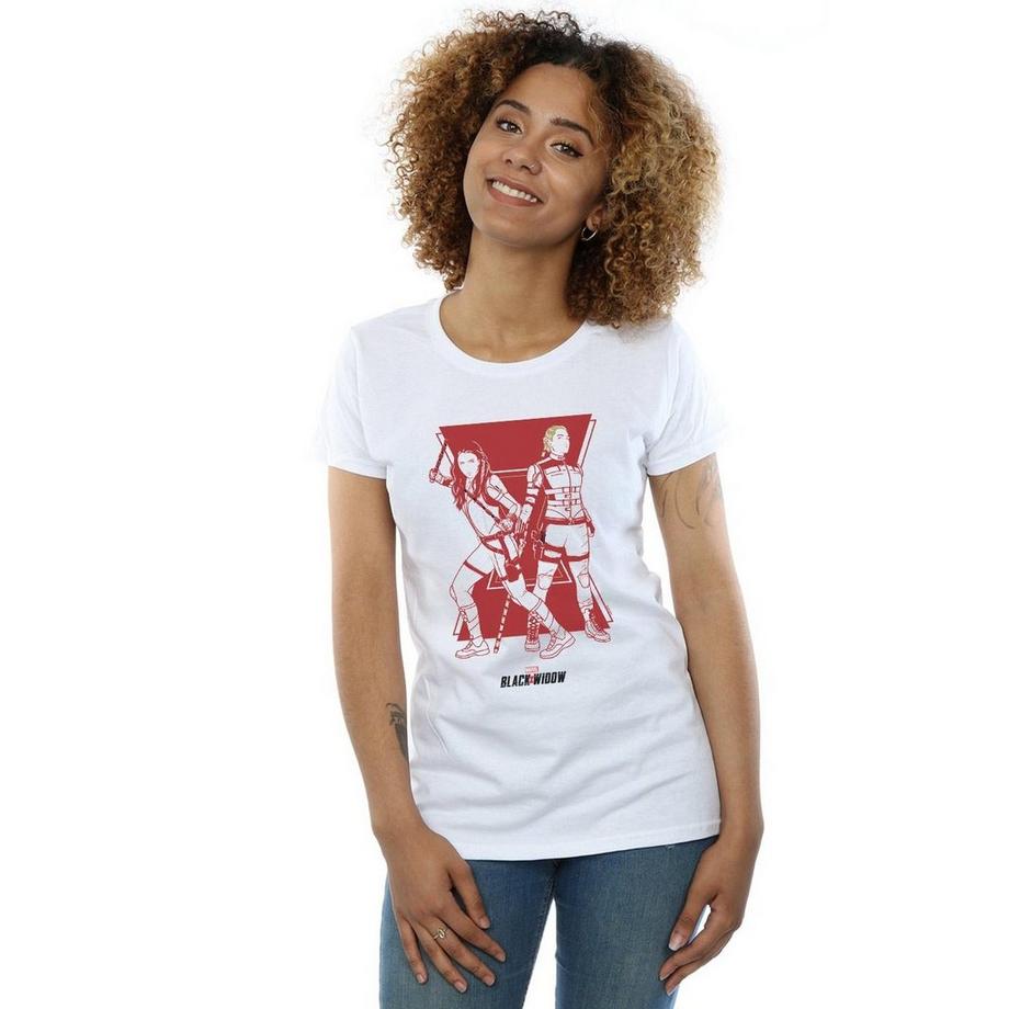 MARVEL Black Widow Duo T-Shirt Grafica  