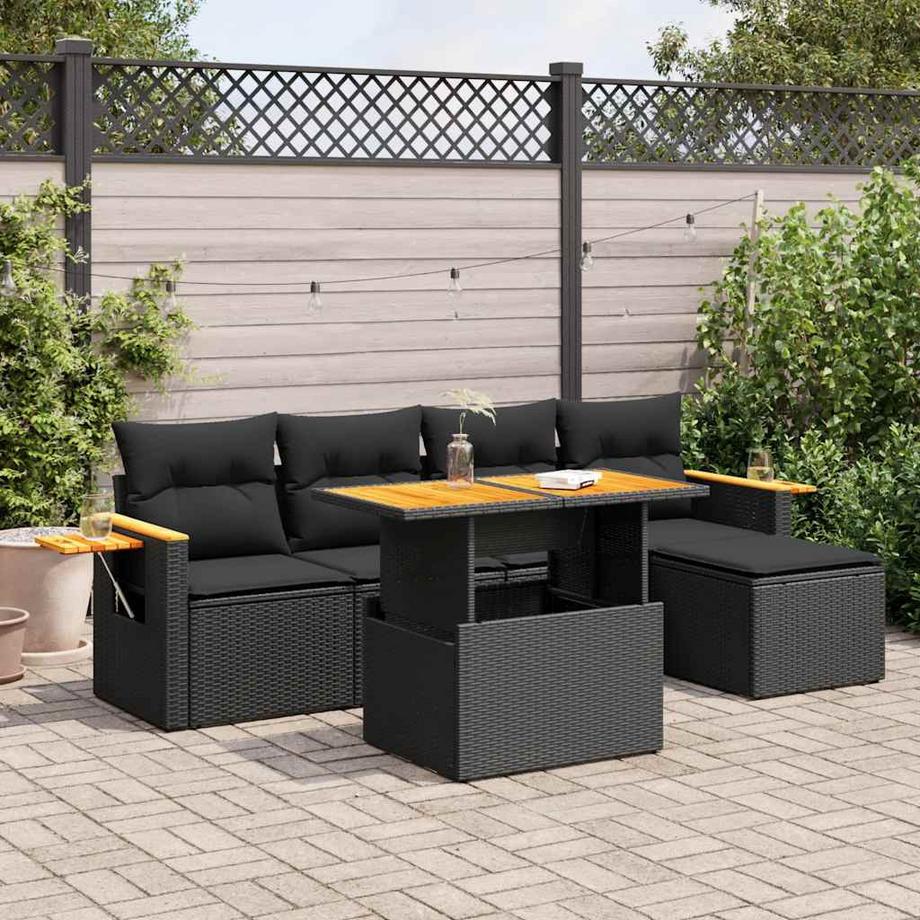 VidaXL Ensemble de canapés de jardin rotin synthétique  