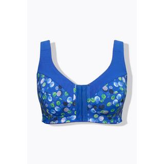 Ulla Popken  Soutien-gorge de maintien, fermeture à l'avant, motif à pois, bonnet C-F 