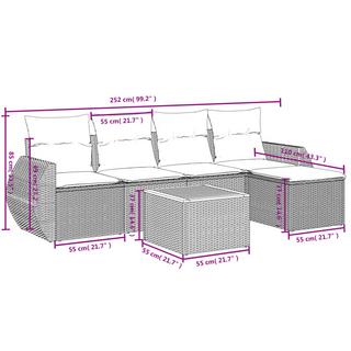 VidaXL Garten sofagarnitur poly-rattan  